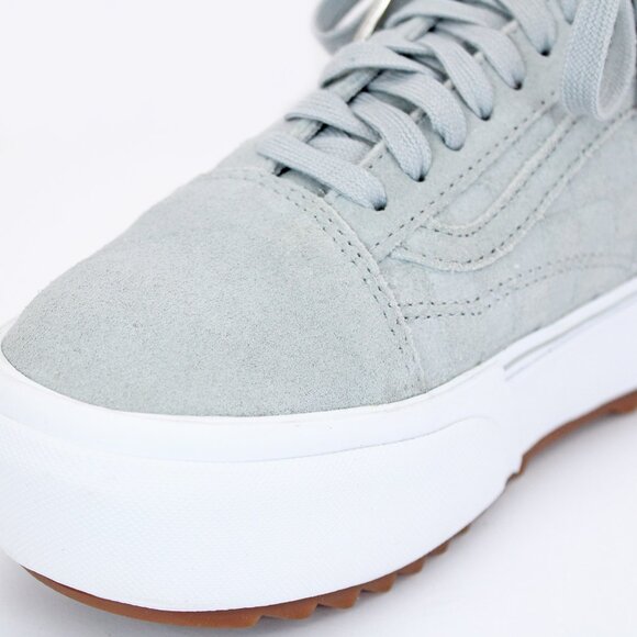 Vans Old Skool Grey Stacked Emboss Check Sneakers: Size 9 - Picture 4 of 8